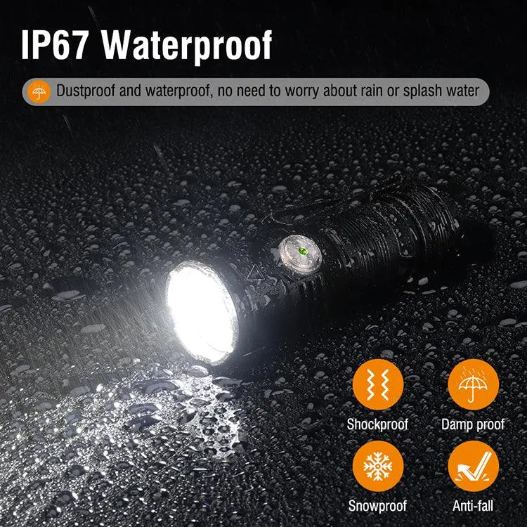 UltraFire Rechargeable Small Tactical Flashlight, 2050 Lumen High Power LED Pocket Flashlight