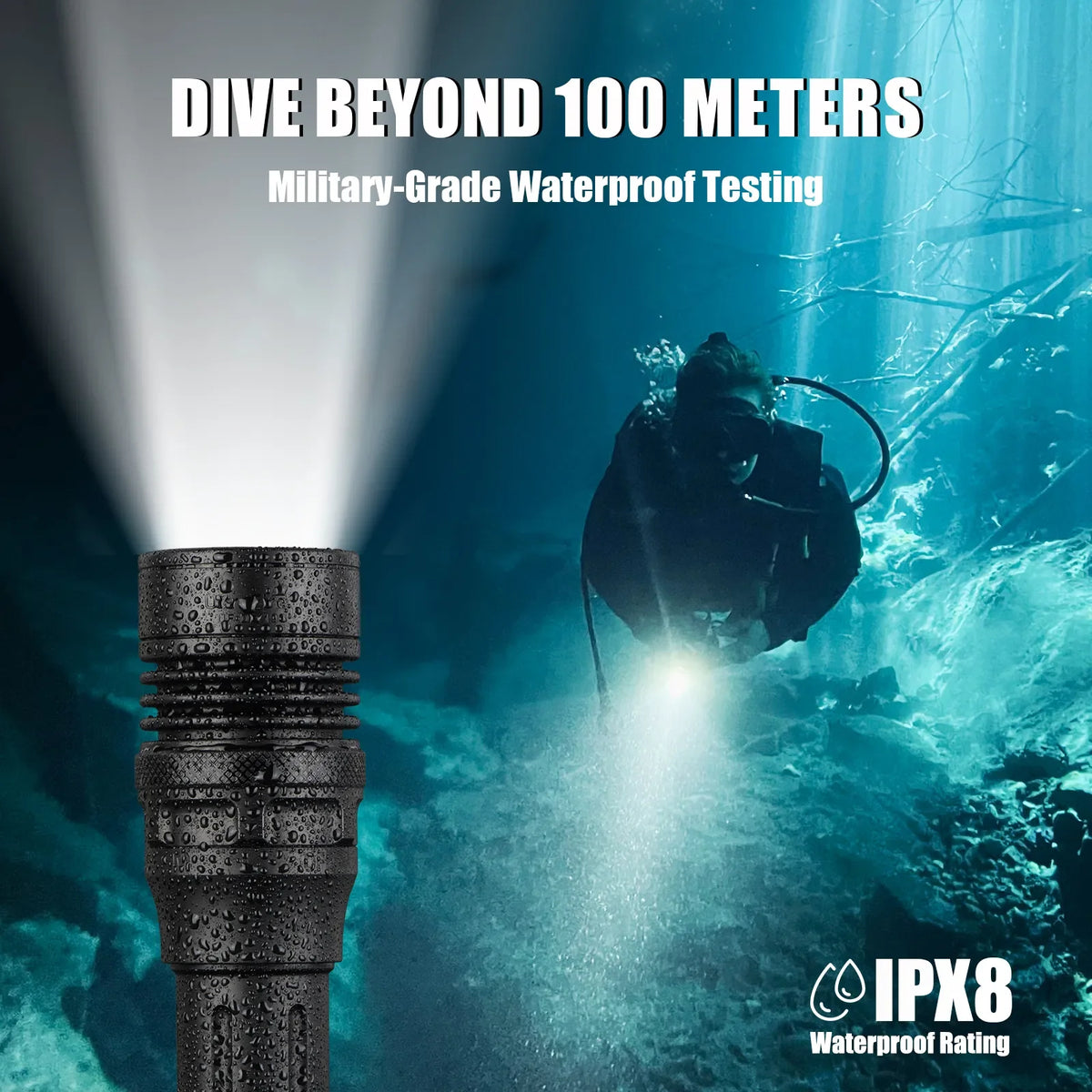 UF-DIV13S Diving Flashlight - 3350LM | 100M Underwater - UltraFire