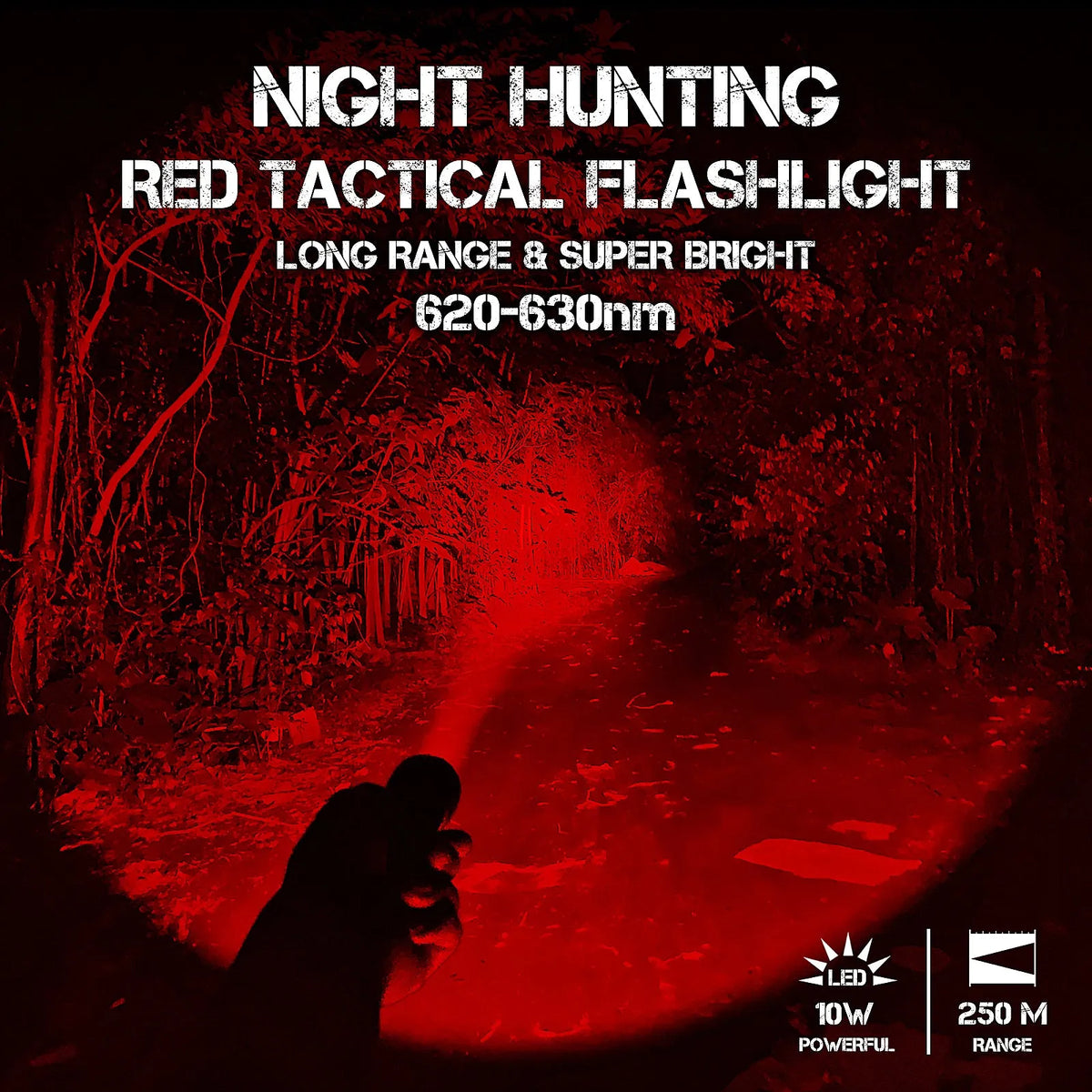 WF-509R Red LED Hunting Flashlight - UltraFire