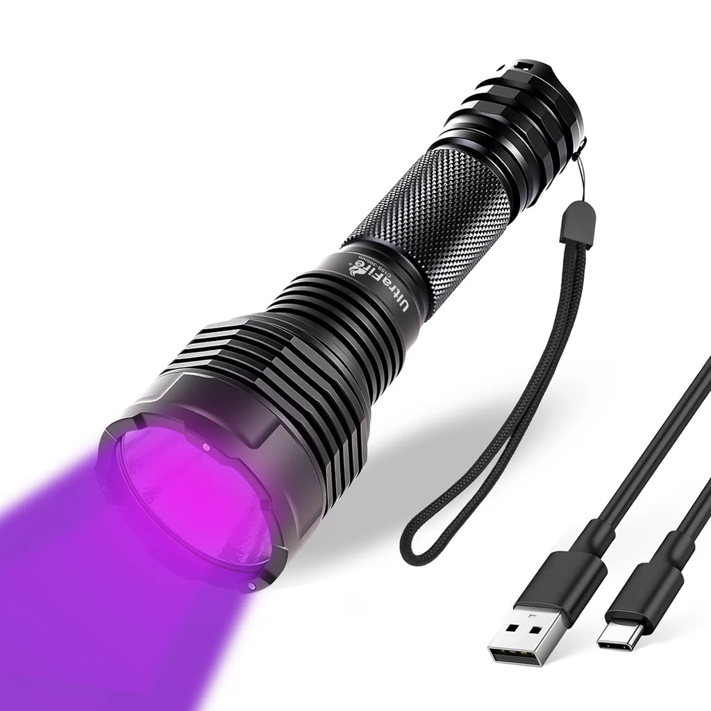 uv black light flashlight UltraFire C15S 395nm LUCIA Woven Leather Tote Switch Rods  Model:I1108.4 LED ultra violet (UV) Panther Martin