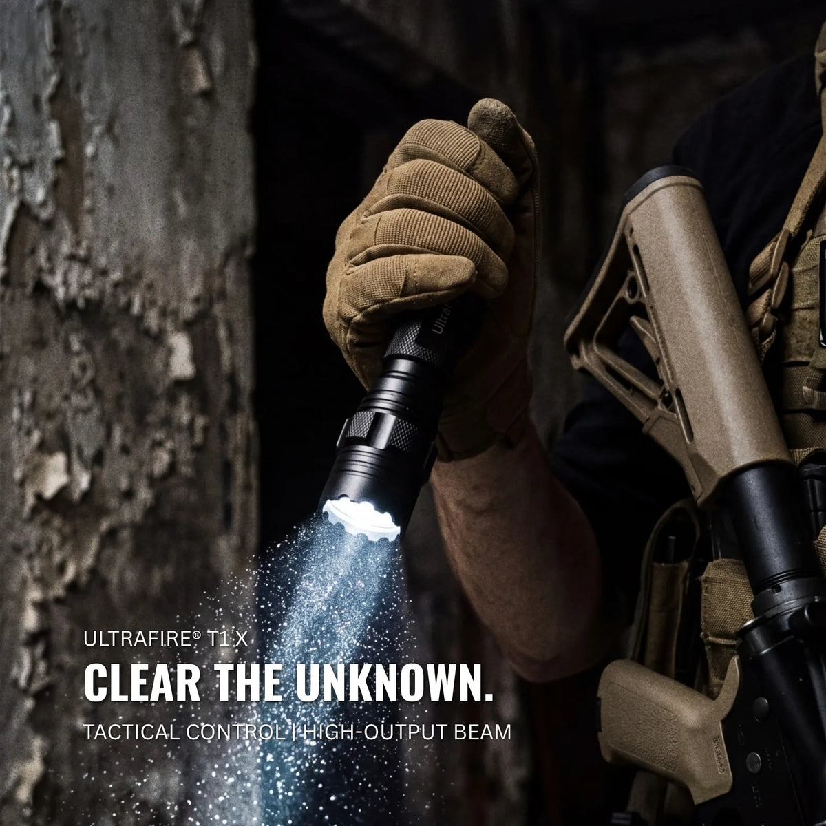 UltraFire® T1 X Rechargeable Tactical Flashlight