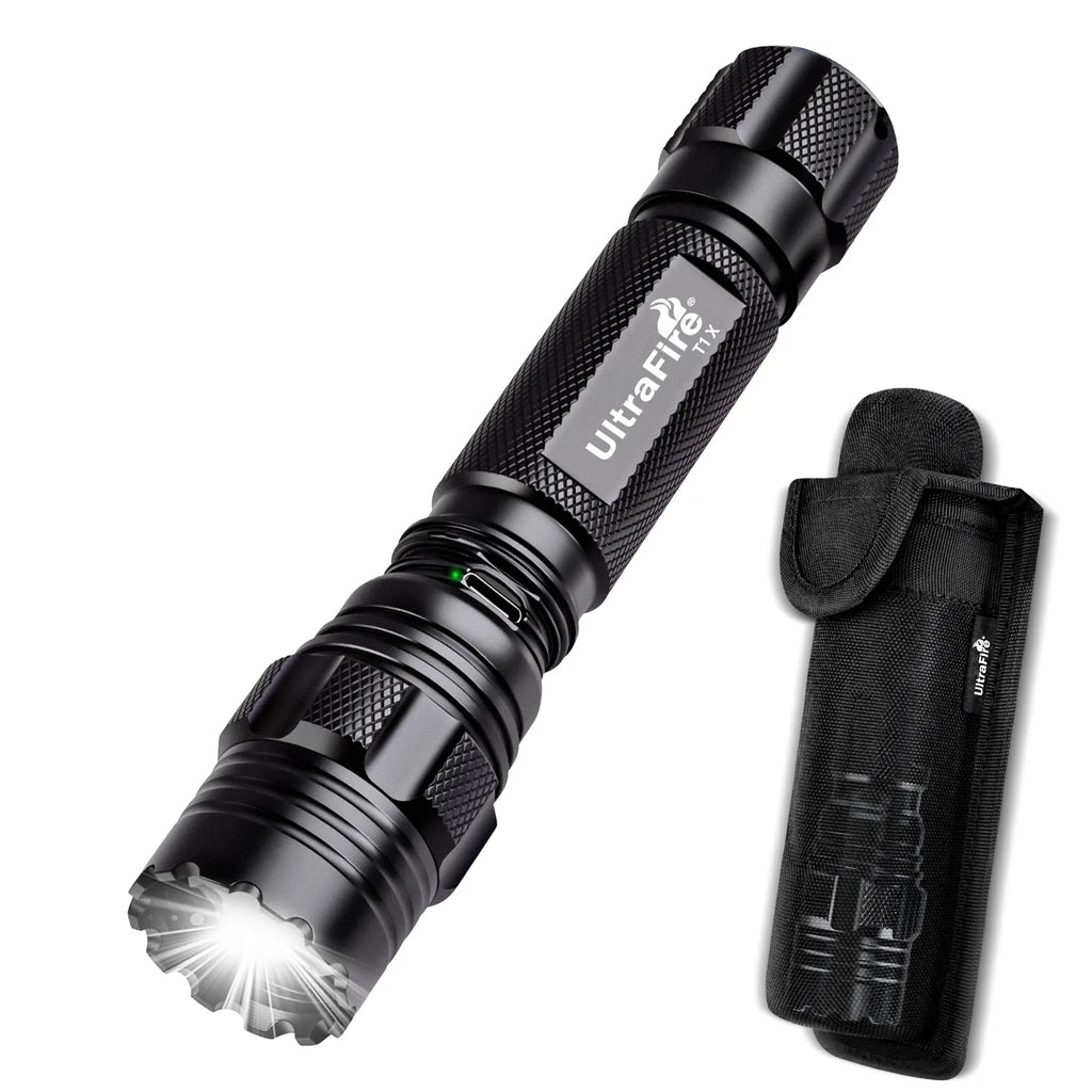 UltraFire T1 X Rechargeable Tactical Flashlight with Holster