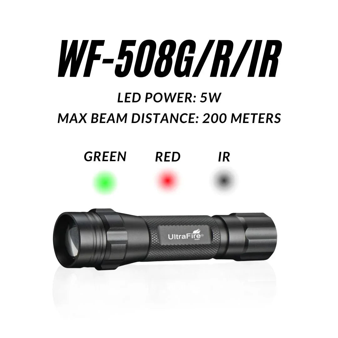 UltraFire® WF-508G/R/IR Hunting Flashlight