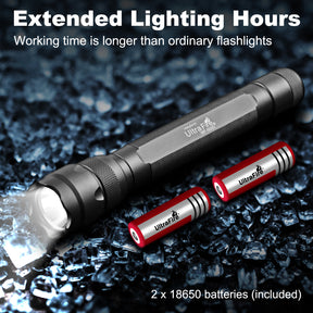 UltraFire WF-502 LED Flashlight, use 2*18650 Batteries
