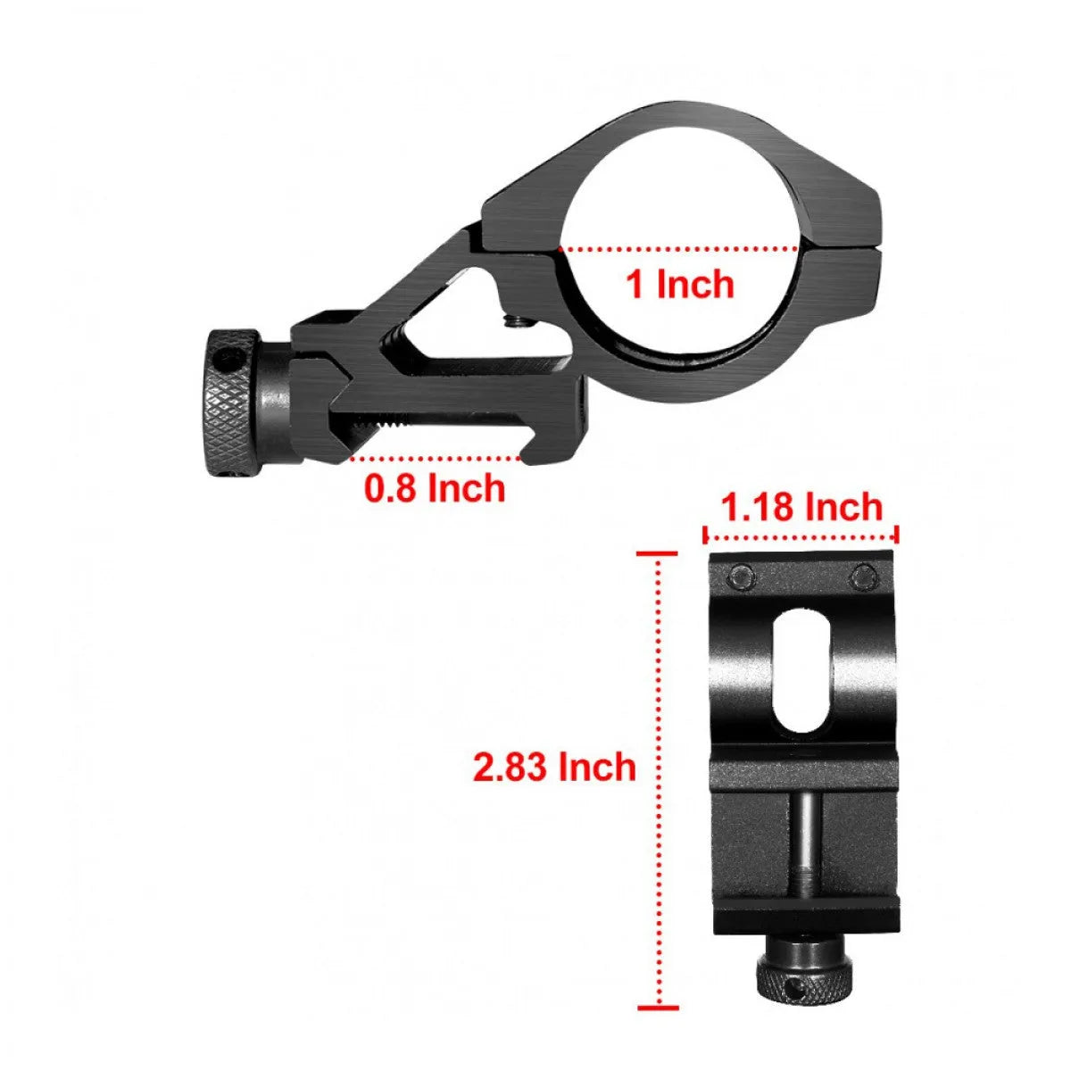 UltraFire Offset Picatinny Flashlight Mount