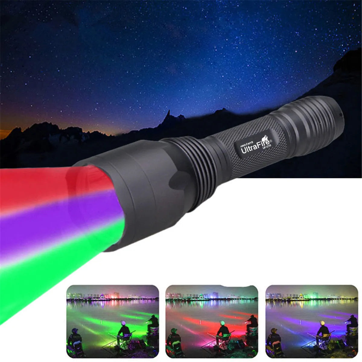 UltraFire Classic C10 3-Color Flashlight