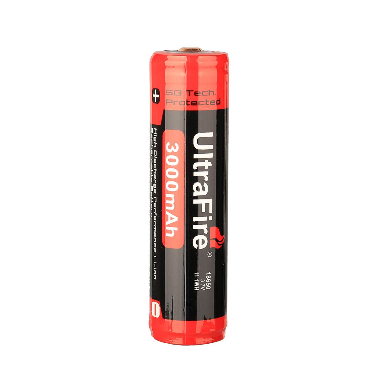 UltraFire 3000mAh 3.7V 18650 Rechargeable BRC Lithium Battery With Protection Board(2PCS)