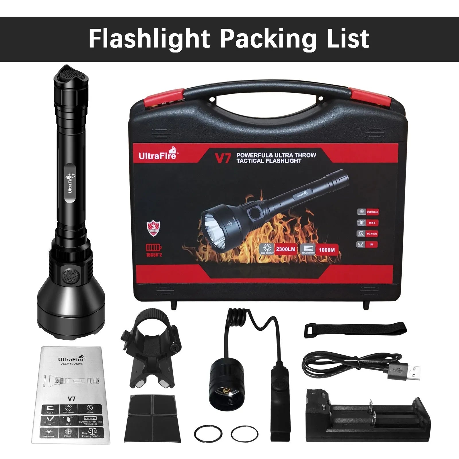 UltraFire V7 Tactical Flashlight