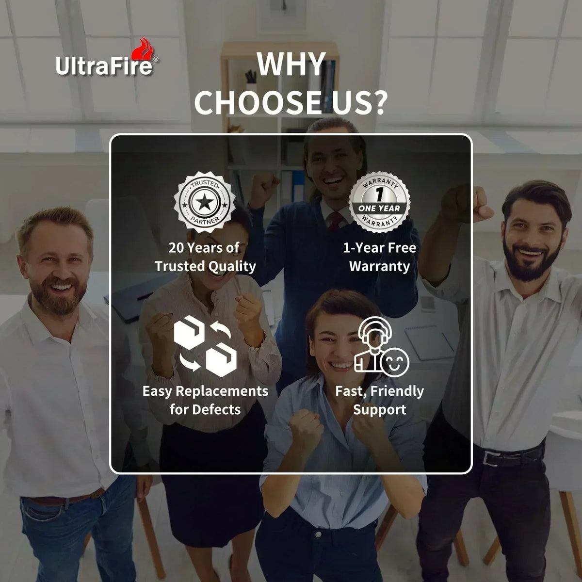 Ultrafire Logo UltraFire® 21700 Rechargeable Battery