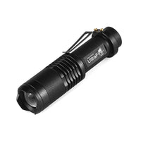ULTRAFIRE SK98 Mini Flashlight - 800 Lumens, Zoomable, 5 Modes, Pocket-Sized With Charger
