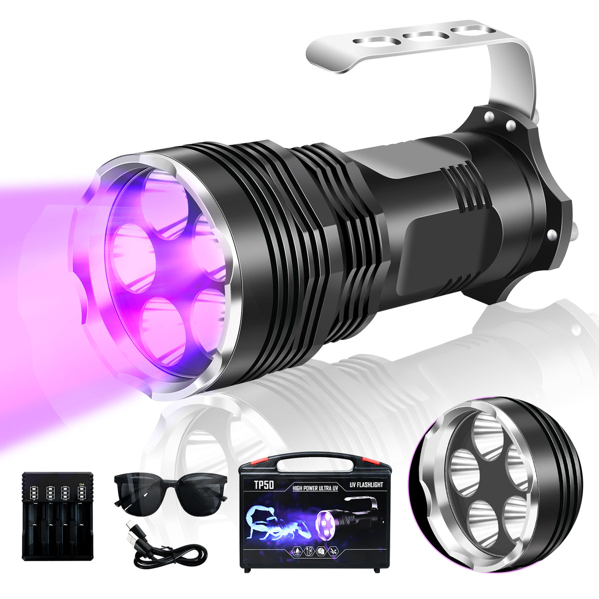 UltraFire UV Flashlight 5 LED 395nm Blacklight Flashlight HIGH Definition Ultraviolet Flashlight