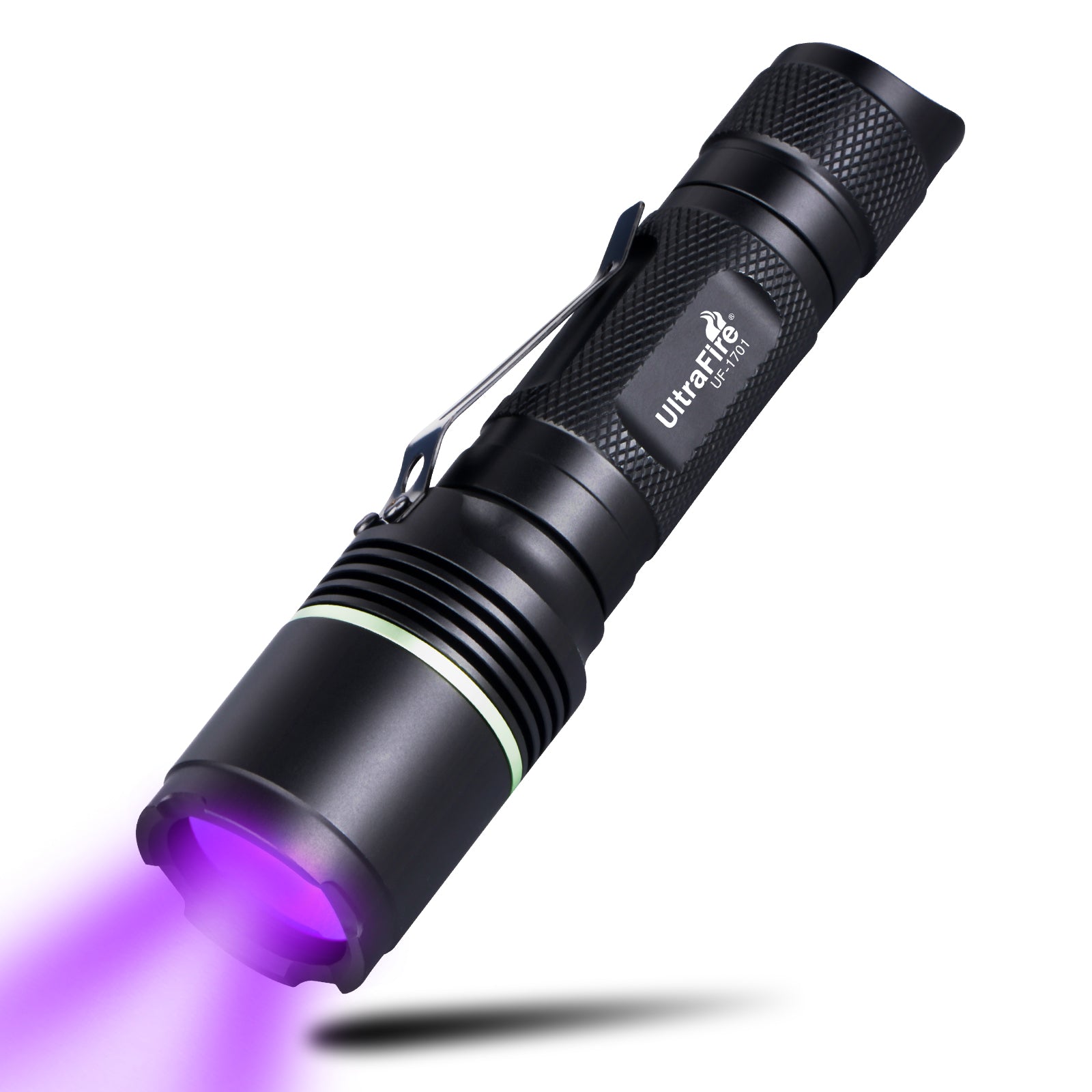 UltraFire UF-1701 UV Flashlight 395nm LED Blacklight, Single Mode Powe
