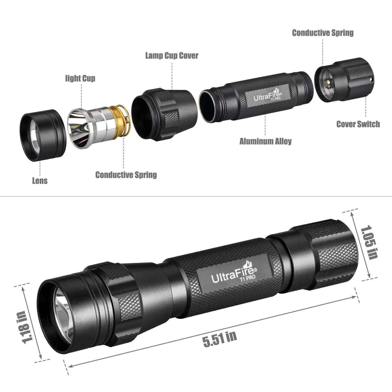 T1 PRO Tactical Flashlight - UltraFire