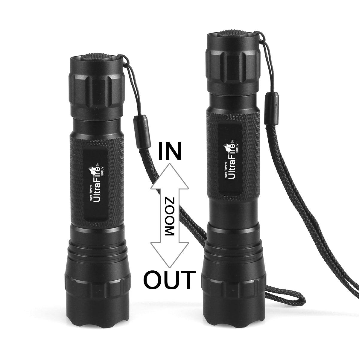 501UV Zoom Flashlight - UltraFire
