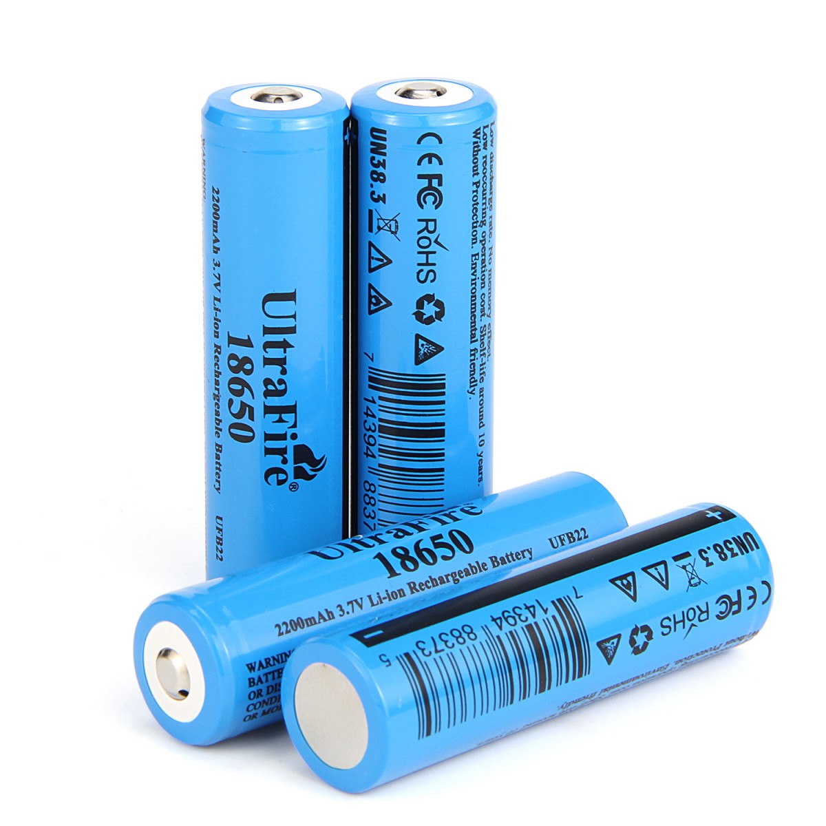 UltraFire 5000mAh 18650 Battery 3.7V Li-ion Rechargeable Batteries Button  Top Cell For Flashlight