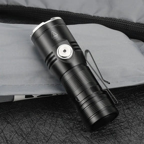 UltraFire Rechargeable Small Tactical Flashlight, 2050 Lumen High Power LED Pocket Flashlight