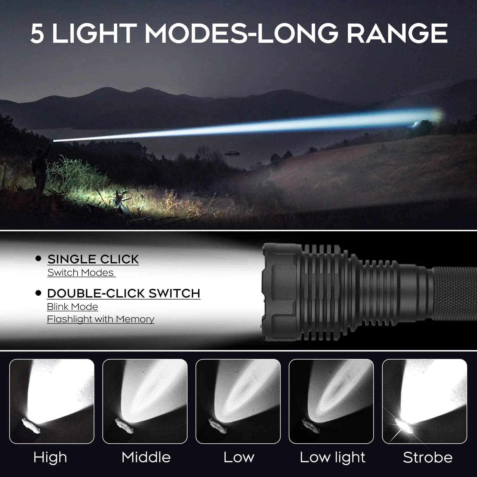C15 Rechargeable Tactical Flashlight - UltraFire