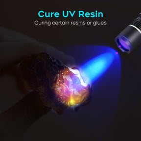 UltraFire UV Flashlight 365nm LED UV BlacklightSingle Mode Powerful UV Light for Pet Urine Stain Flurescent