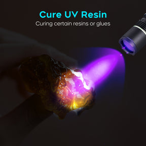 UltraFire UF-1701 UV Flashlight 395nm LED Blacklight, Single Mode Powerful UV Light for Curing UV Glue Resin