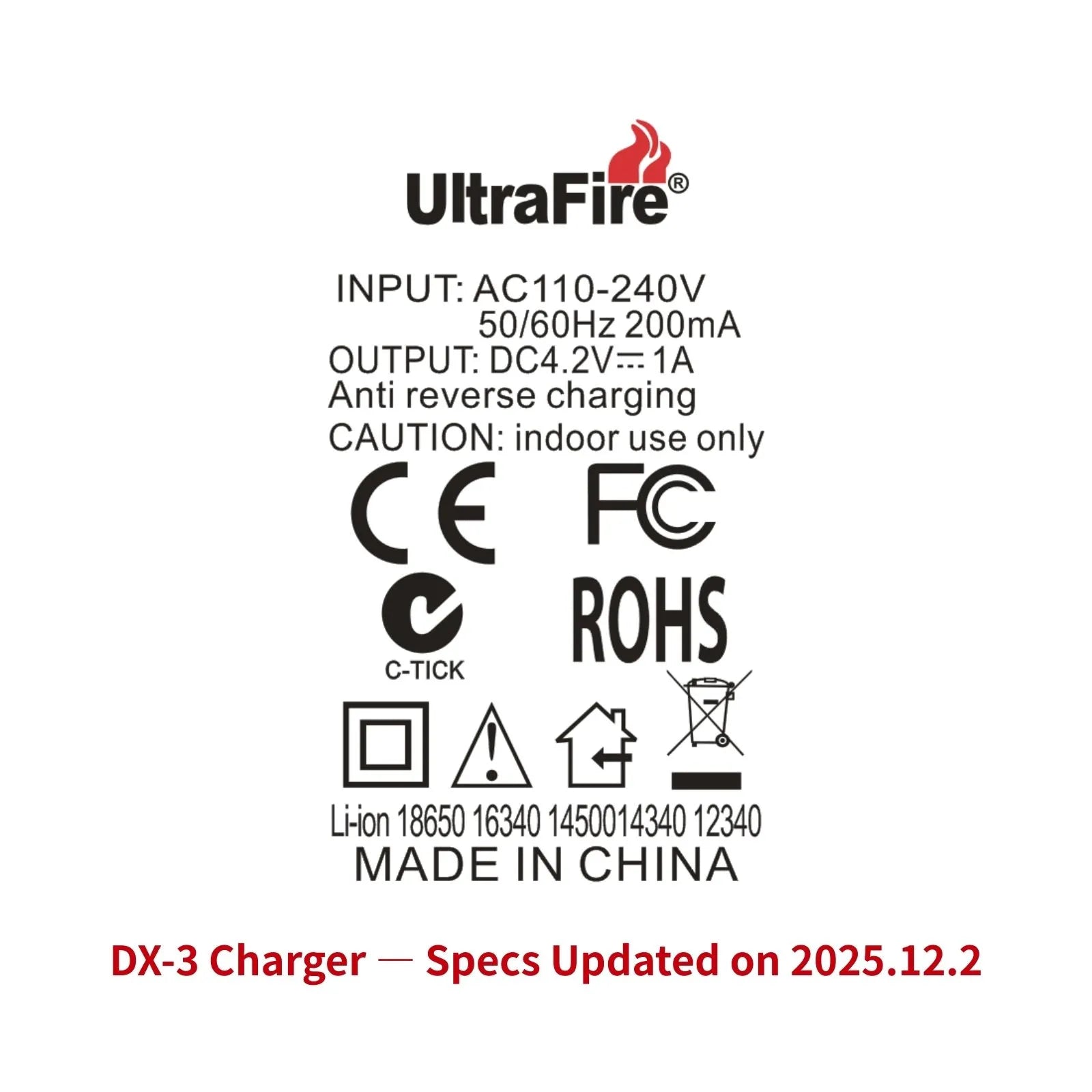 UltraFire® DX-3 Battery Charger