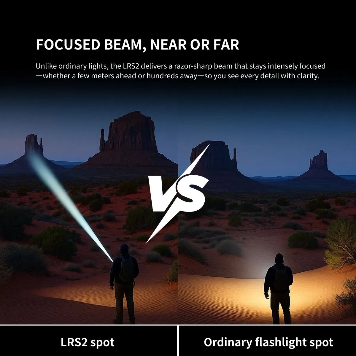 UltraFire LRS2 LEP flashlight in outdoor use