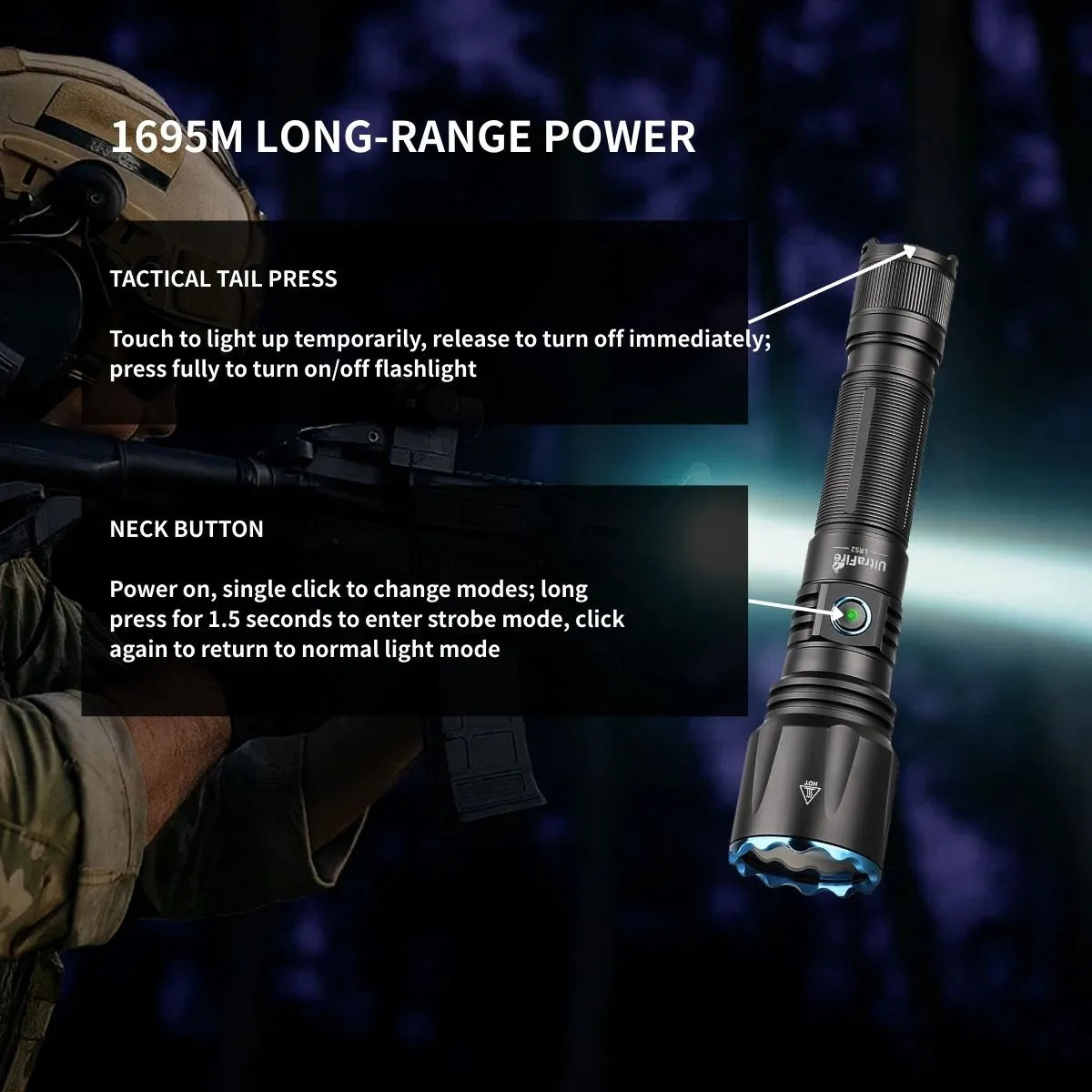 UltraFire LRS2 LEP Tactical Flashlight