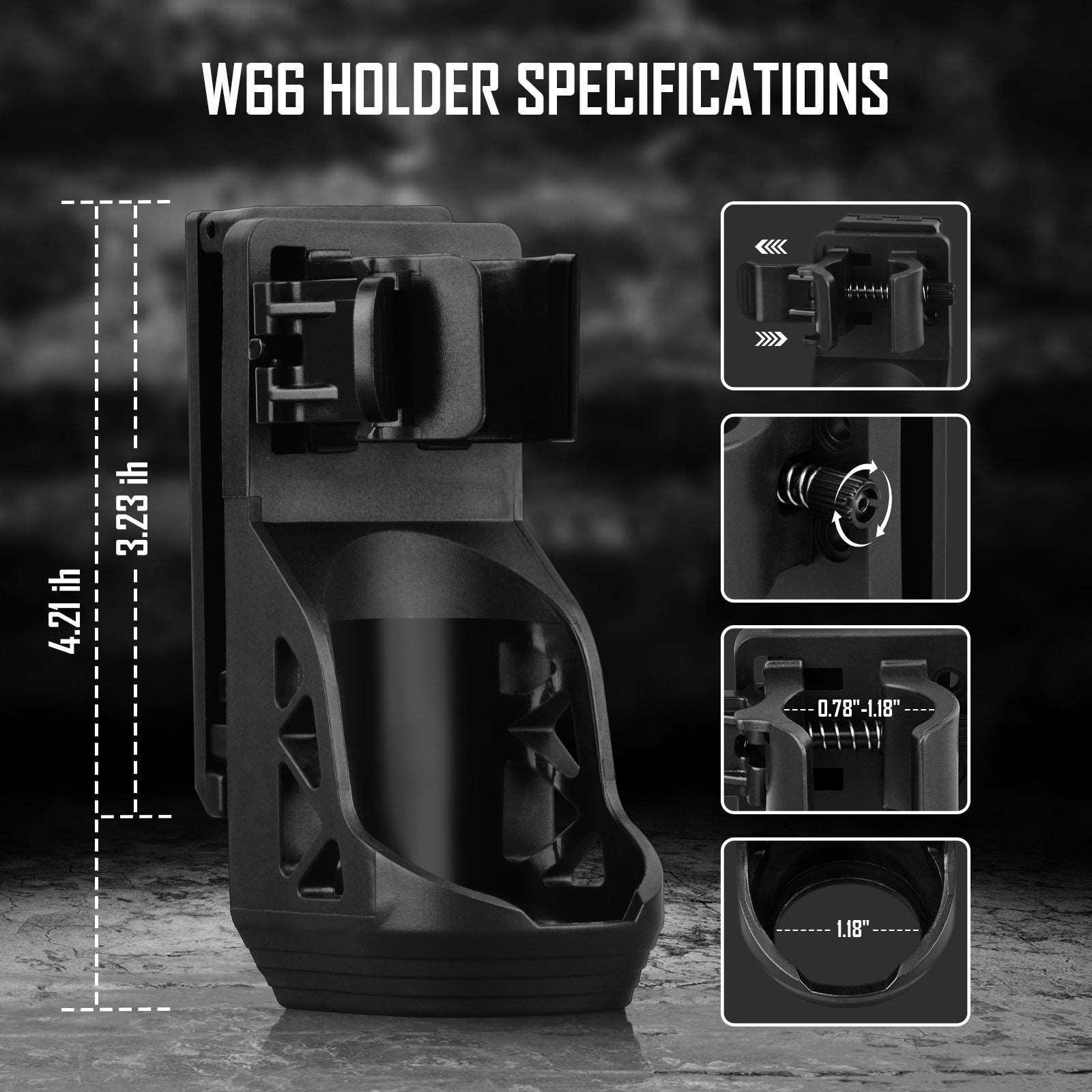 W66 Rotatable Flashlight Holster - UltraFire