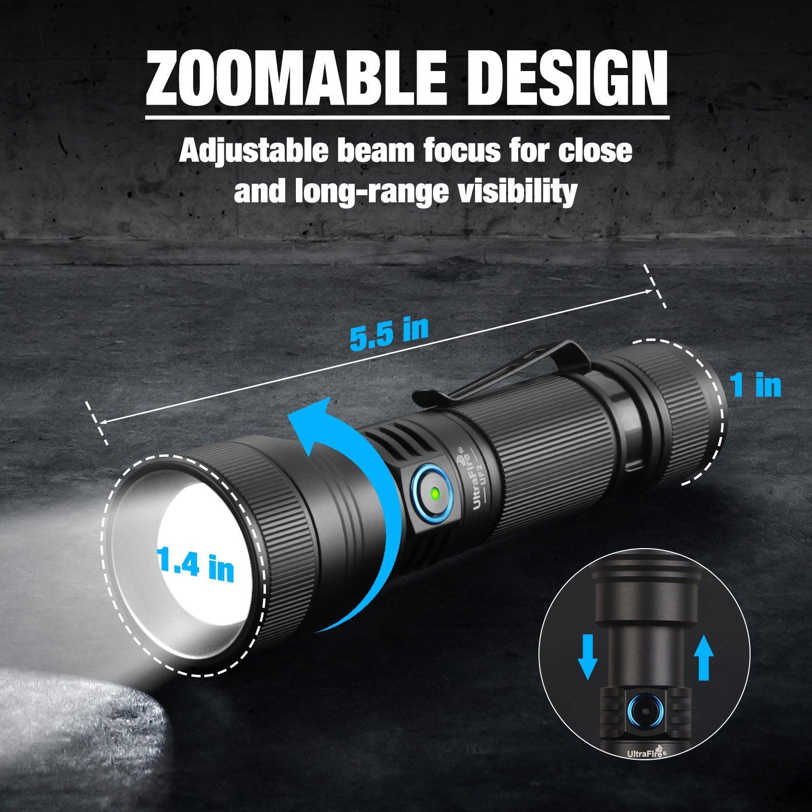UF2 Rechargeable Tactical Flashlight - UltraFire