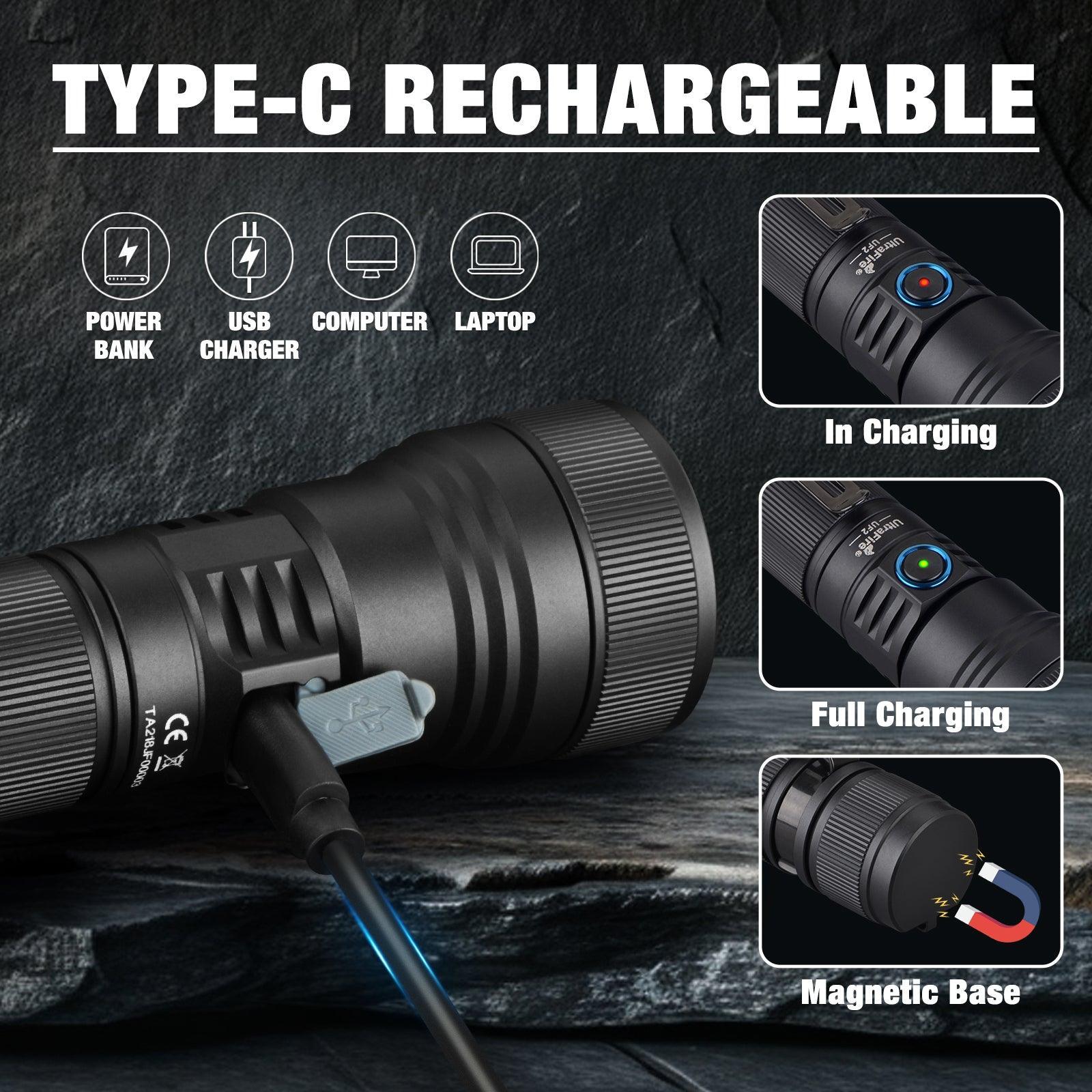 UF2 Rechargeable Tactical Flashlight - UltraFire