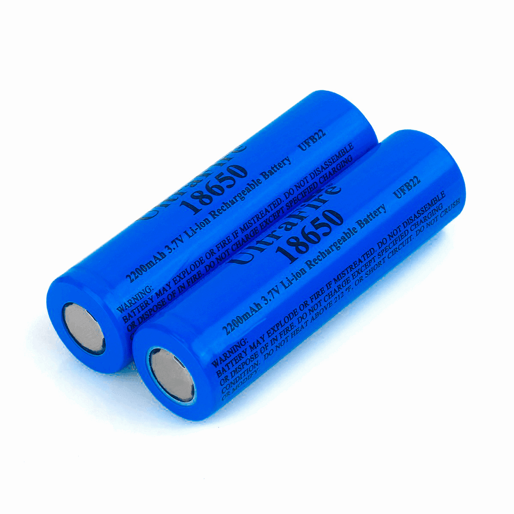 18650 - 2200mAh - 3.7V Rechargeable Battery (2-Pack) - UltraFire Store