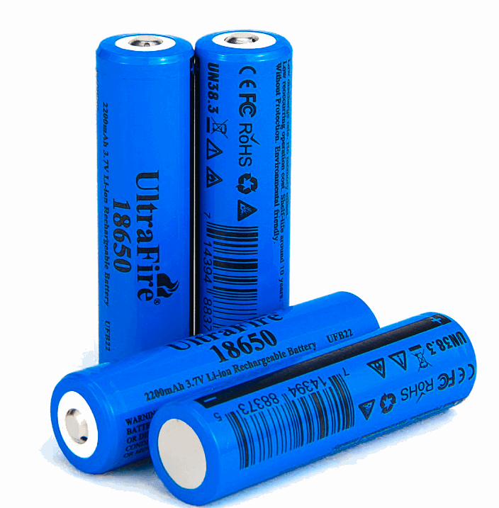 18650 2200mAh 3.7V Rechargeable Batteries (2/4-Pack) - UltraFire