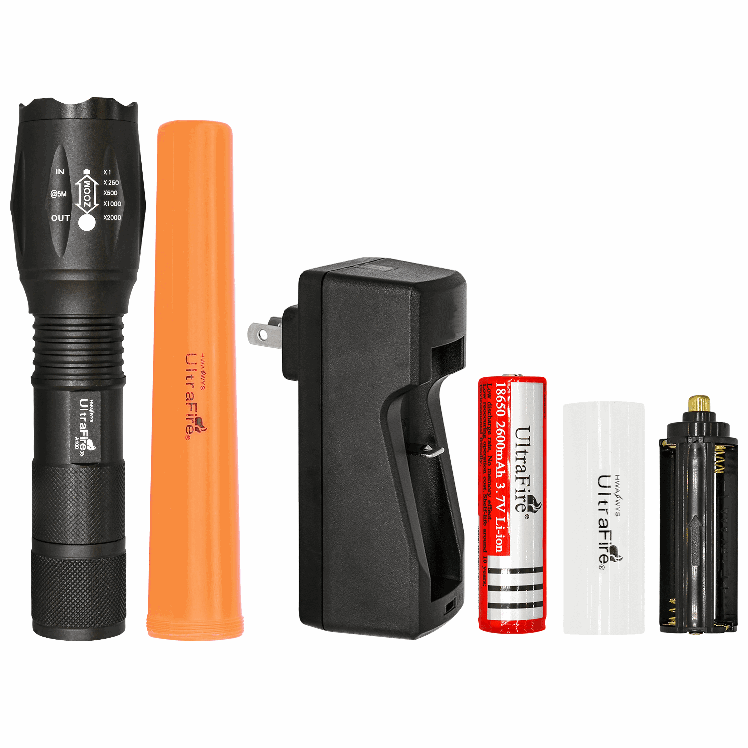 a100 high handheld flashlights powered flashlight rechargeable 18650 battery UltraFire A100 Traffic Wand - 1000 LUMENS | 120M