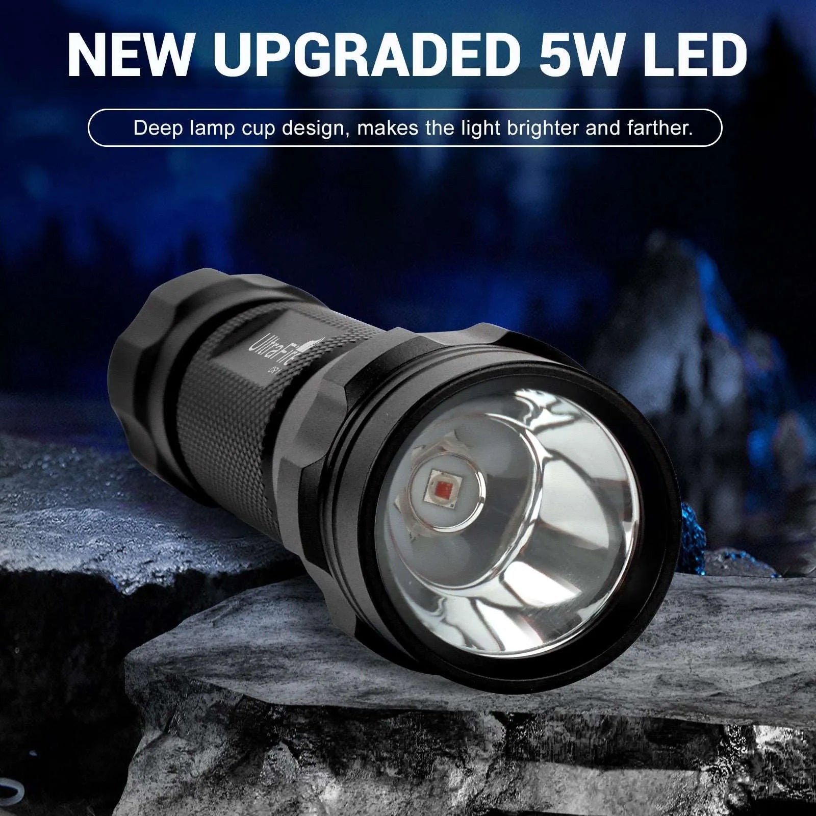 CR 1 Red LED Hunting Flashlight - UltraFire