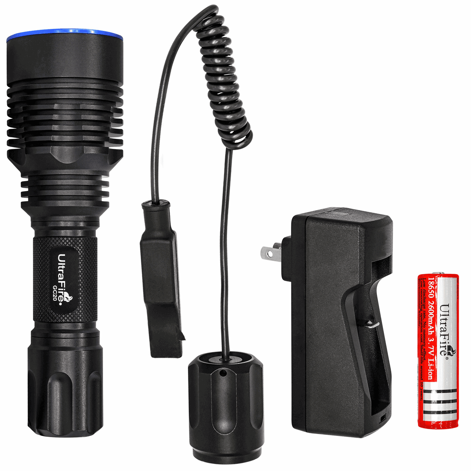 GC20-Pro Green LED Hunting Flashlight - UltraFire