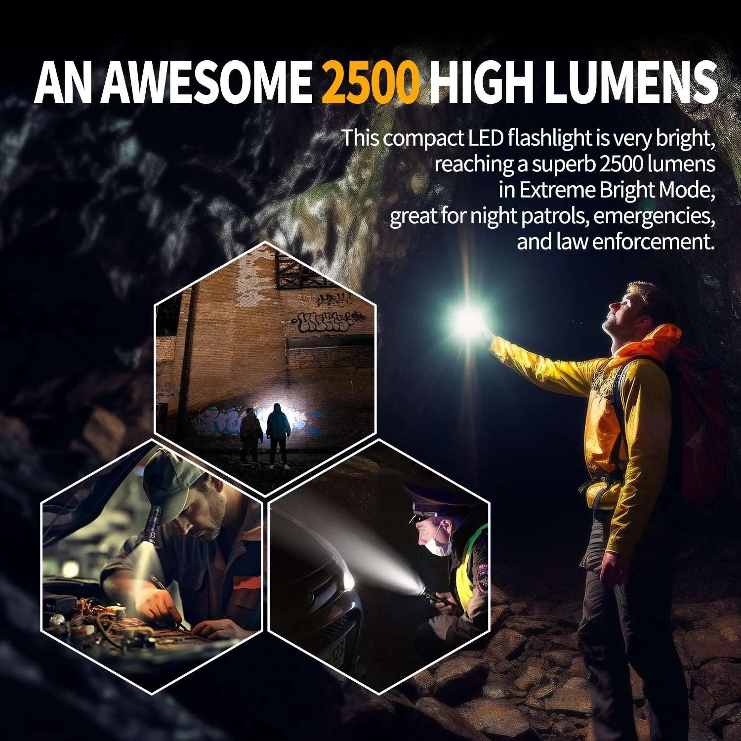 UF-H7 Rechargeable Tactical Flashlight - UltraFire