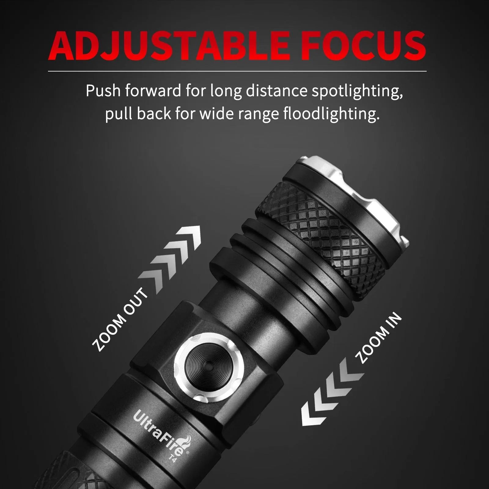T4 Rechargeable Tactical Flashlight - UltraFire