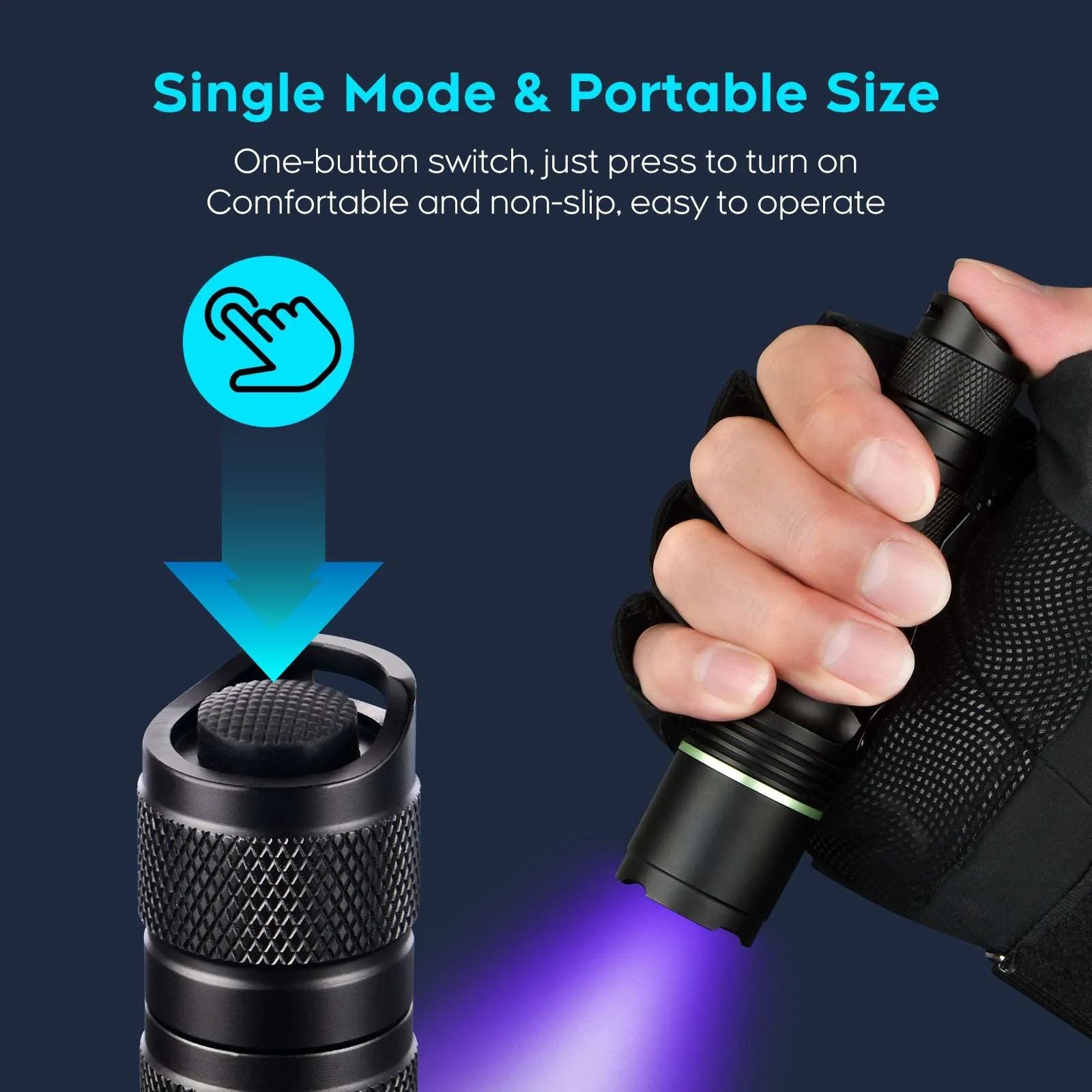 portable black light flashlight UltraFire UF-1701 Black Light UV Flashlight
