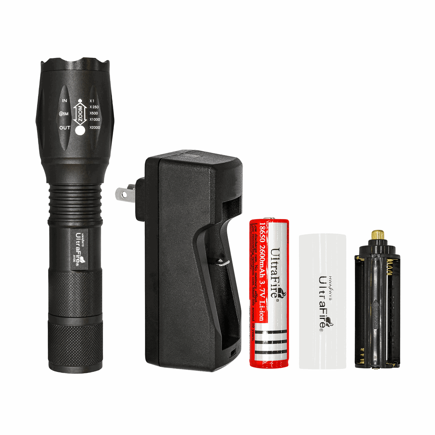 UF-3C Flashlight With Red/Green LED - UltraFire