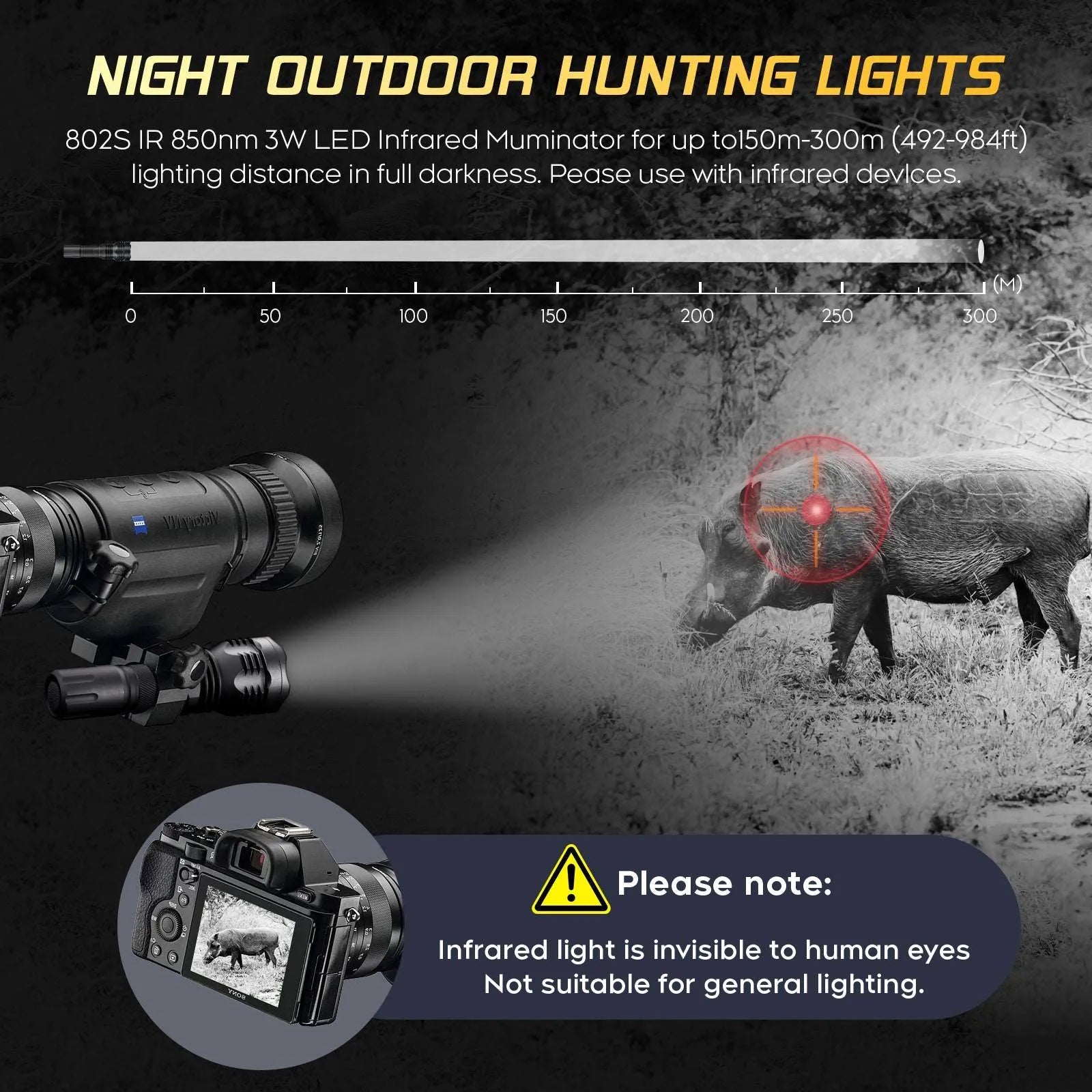 UltraFire UF-802S Infrared Hunting Flashlight - Main Image