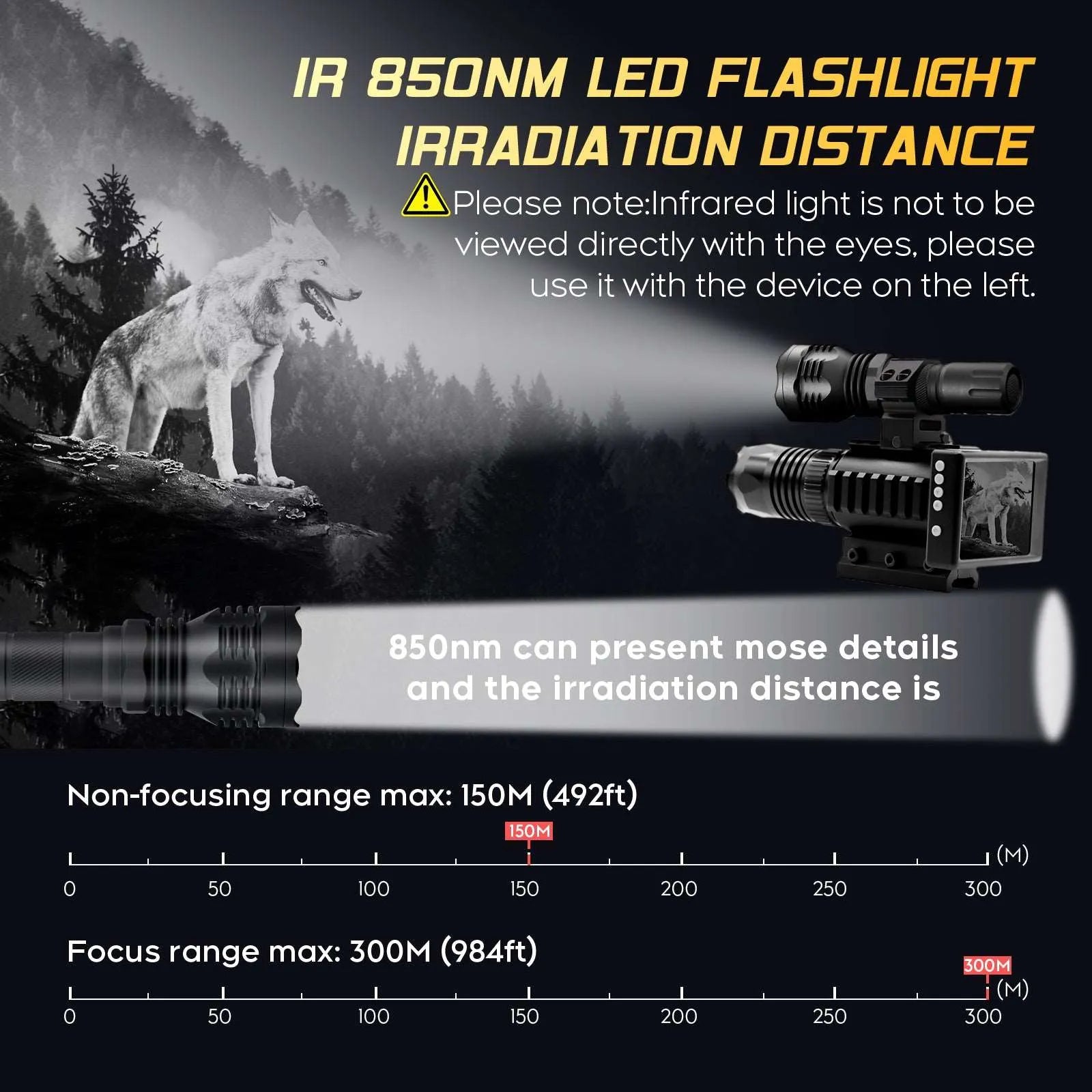 UF-802S Infrared Hunting Flashlight - UltraFire