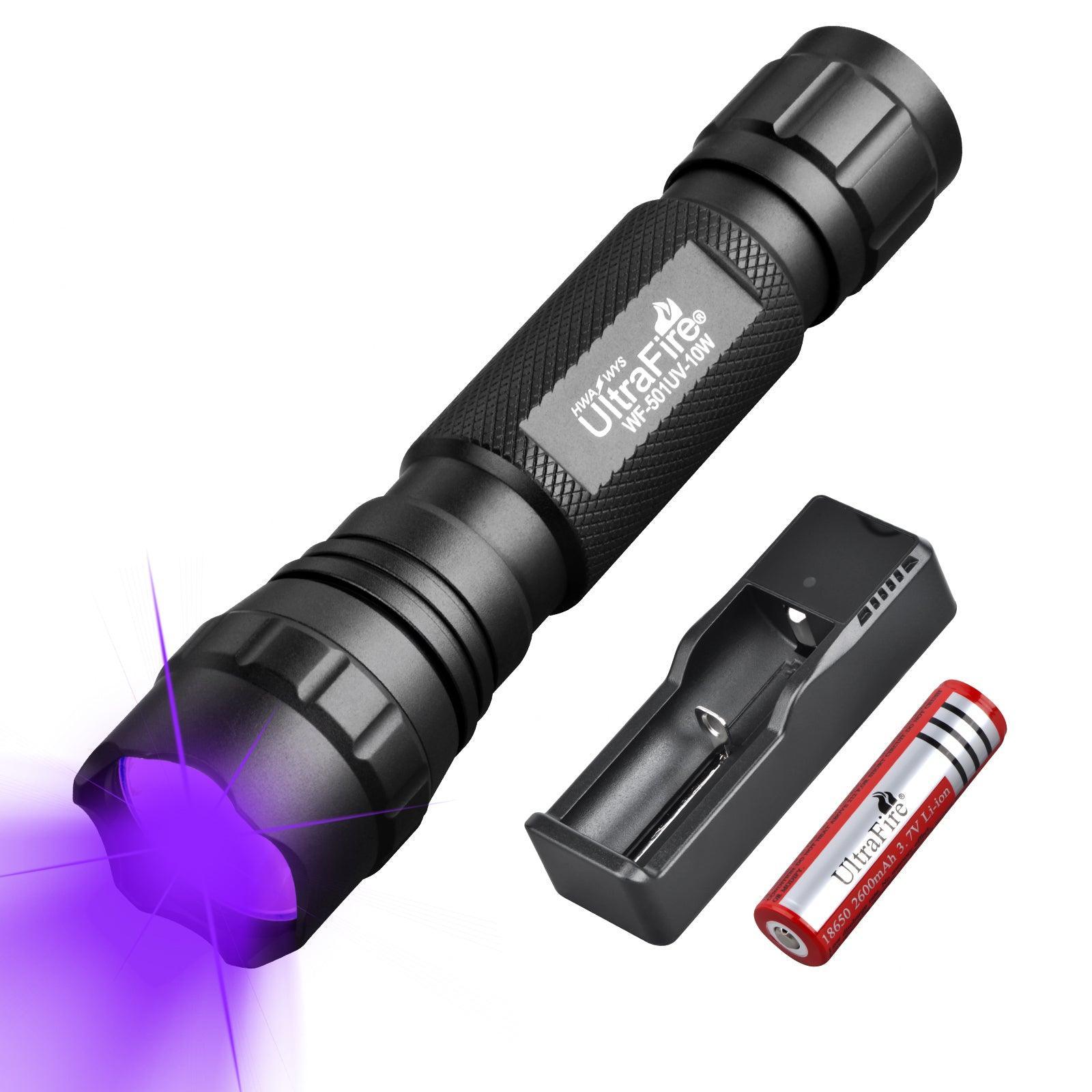 UltraFire WF-501UV Flashlight Black Light 395nm 10W Package Flashlight (395nm)