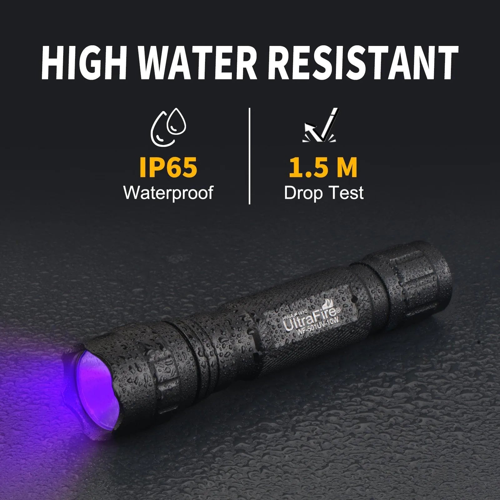 uses for black light flashlight UltraFire WF-501UV Flashlight Black Light 395nm 10W Package Flashlight (395nm)