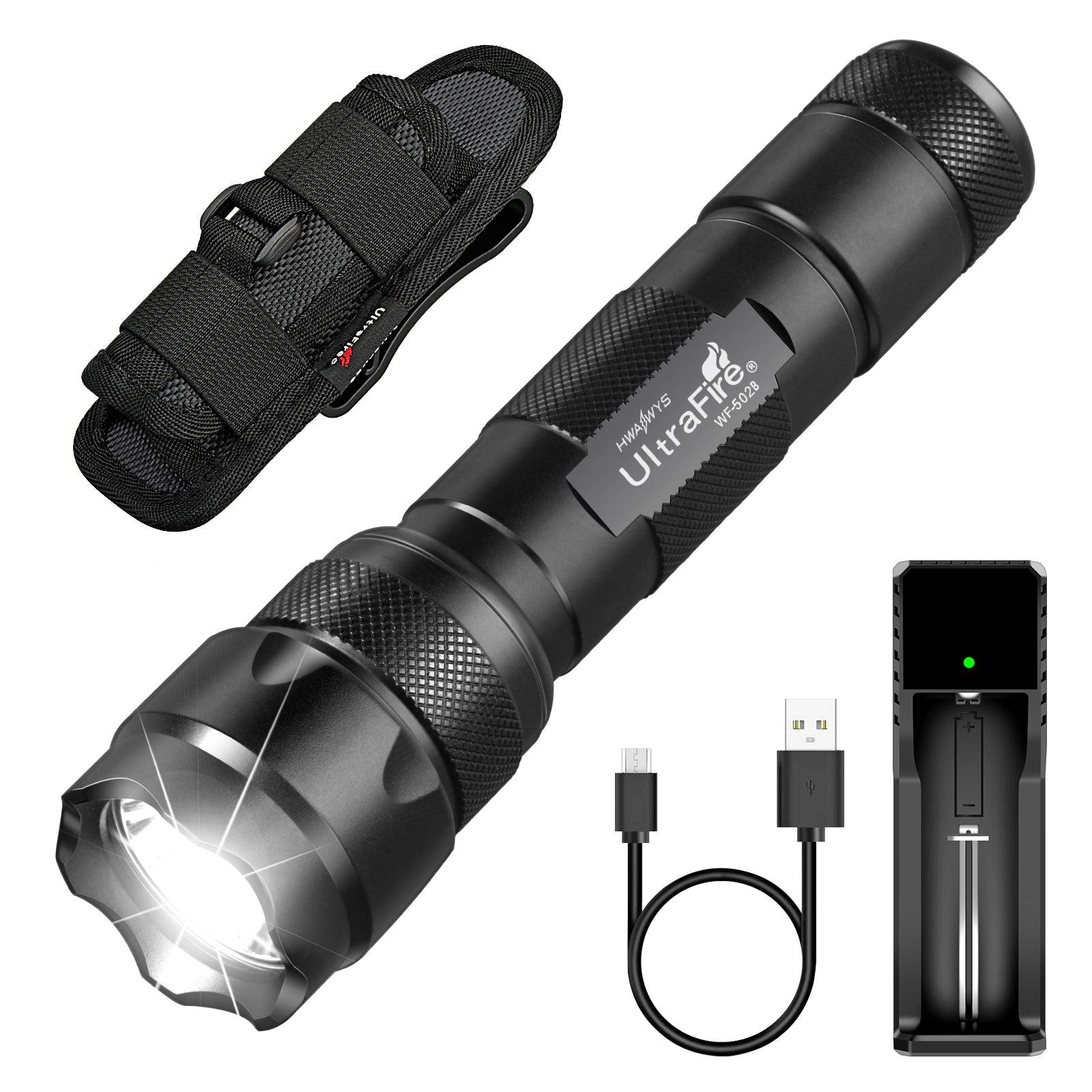 WF-502B Tactical Flashlight With Holster - UltraFire