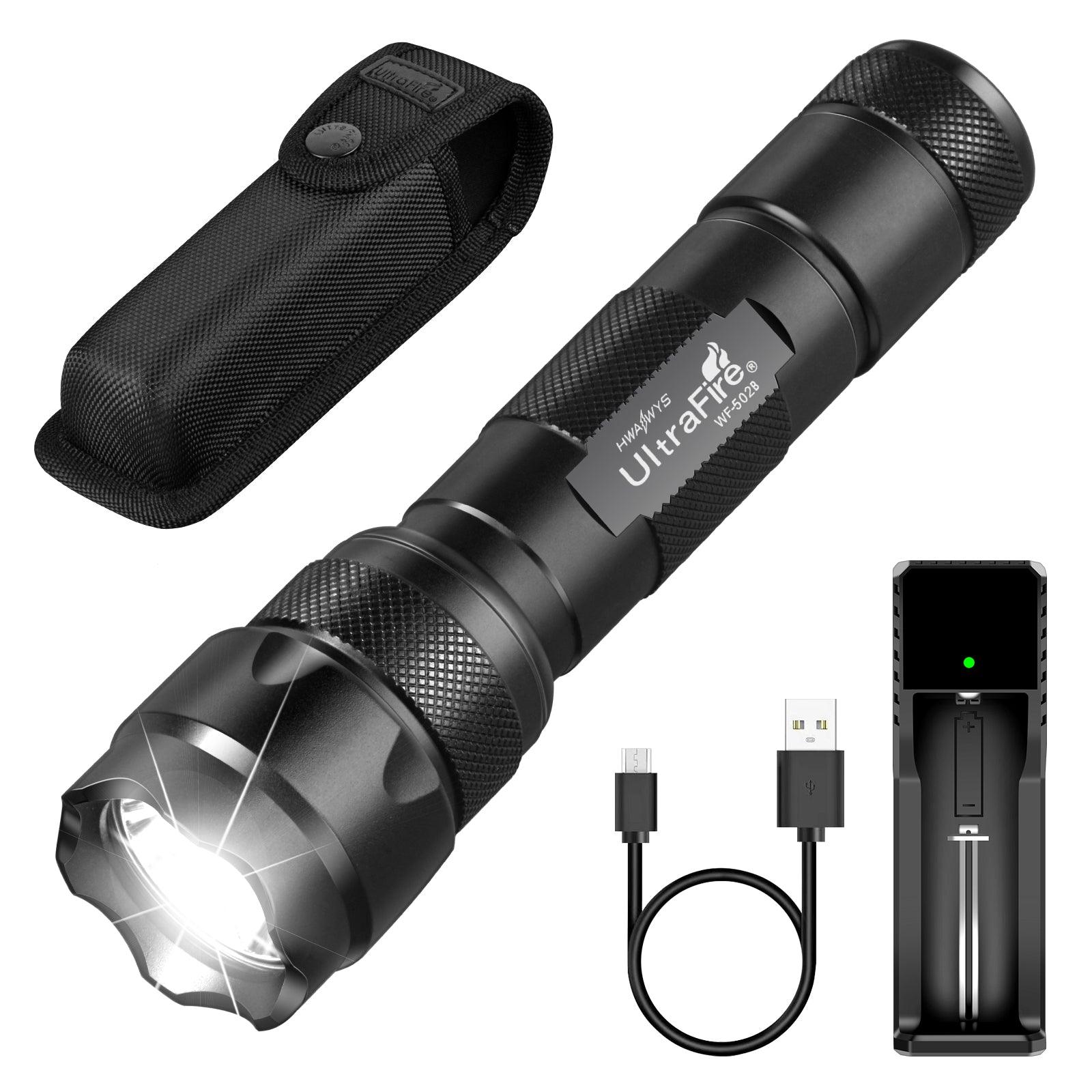 WF-502B Tactical Flashlight With Holster - UltraFire