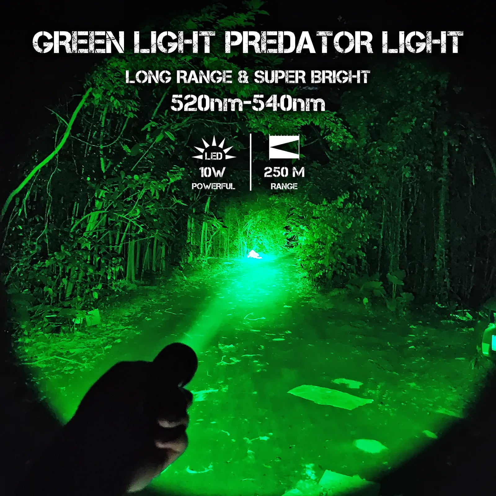 WF-509G Green LED Hunting Flashlight - UltraFire