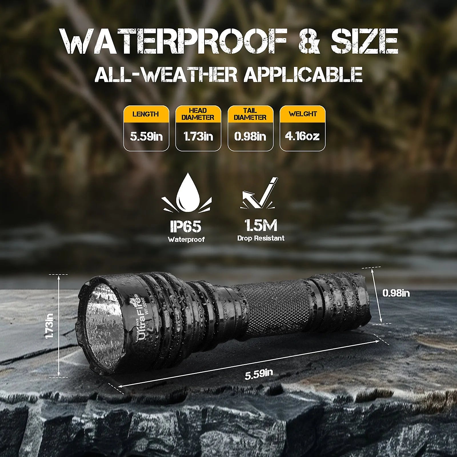 WF-509R Red LED Hunting Flashlight - UltraFire
