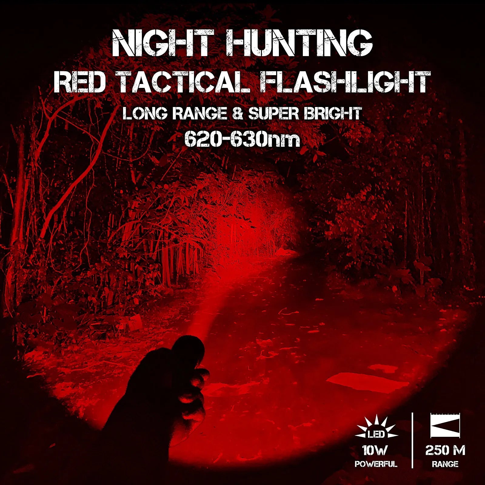 WF-509R Red LED Hunting Flashlight - UltraFire