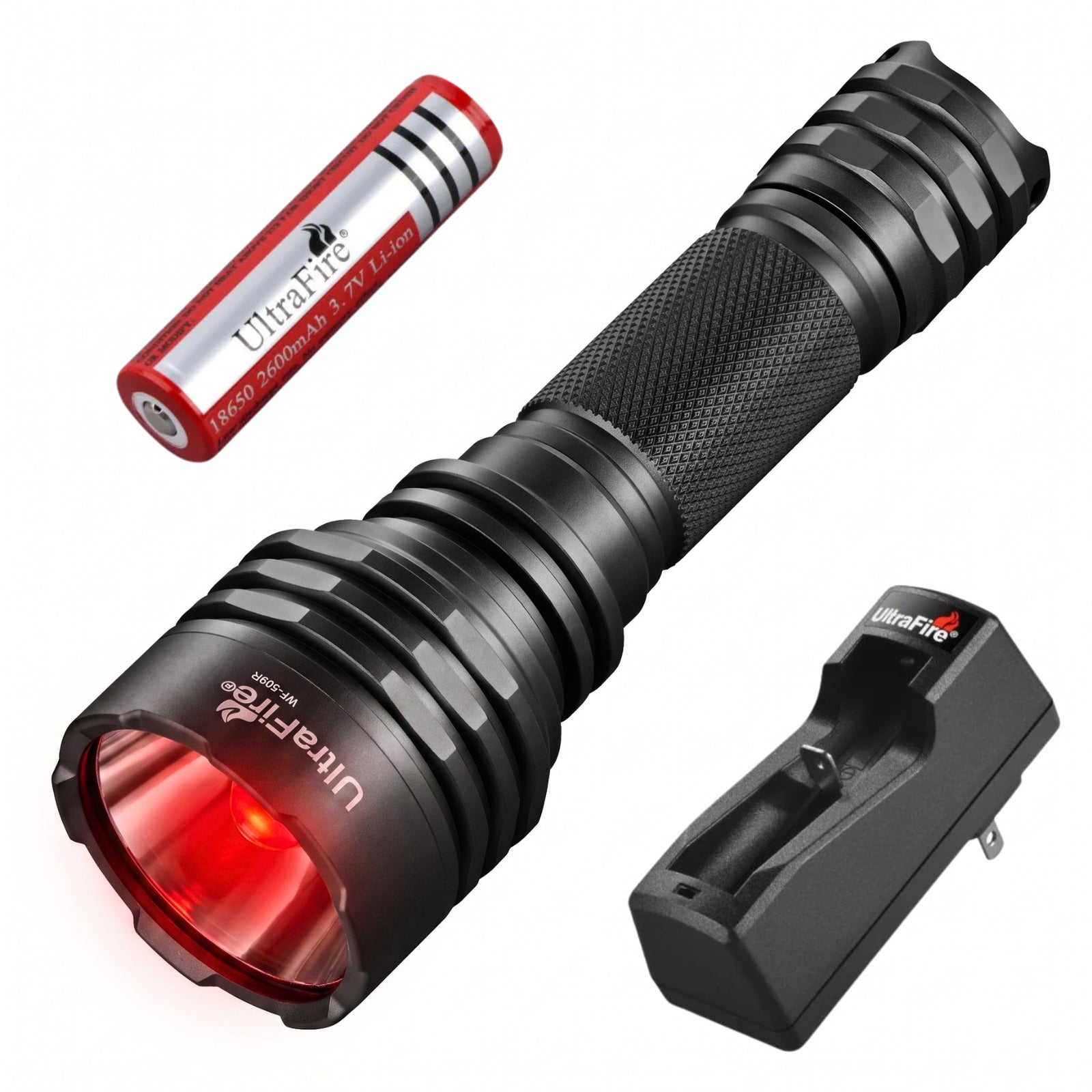 UltraFire WF-509R Red LED Hunting Flashlight
