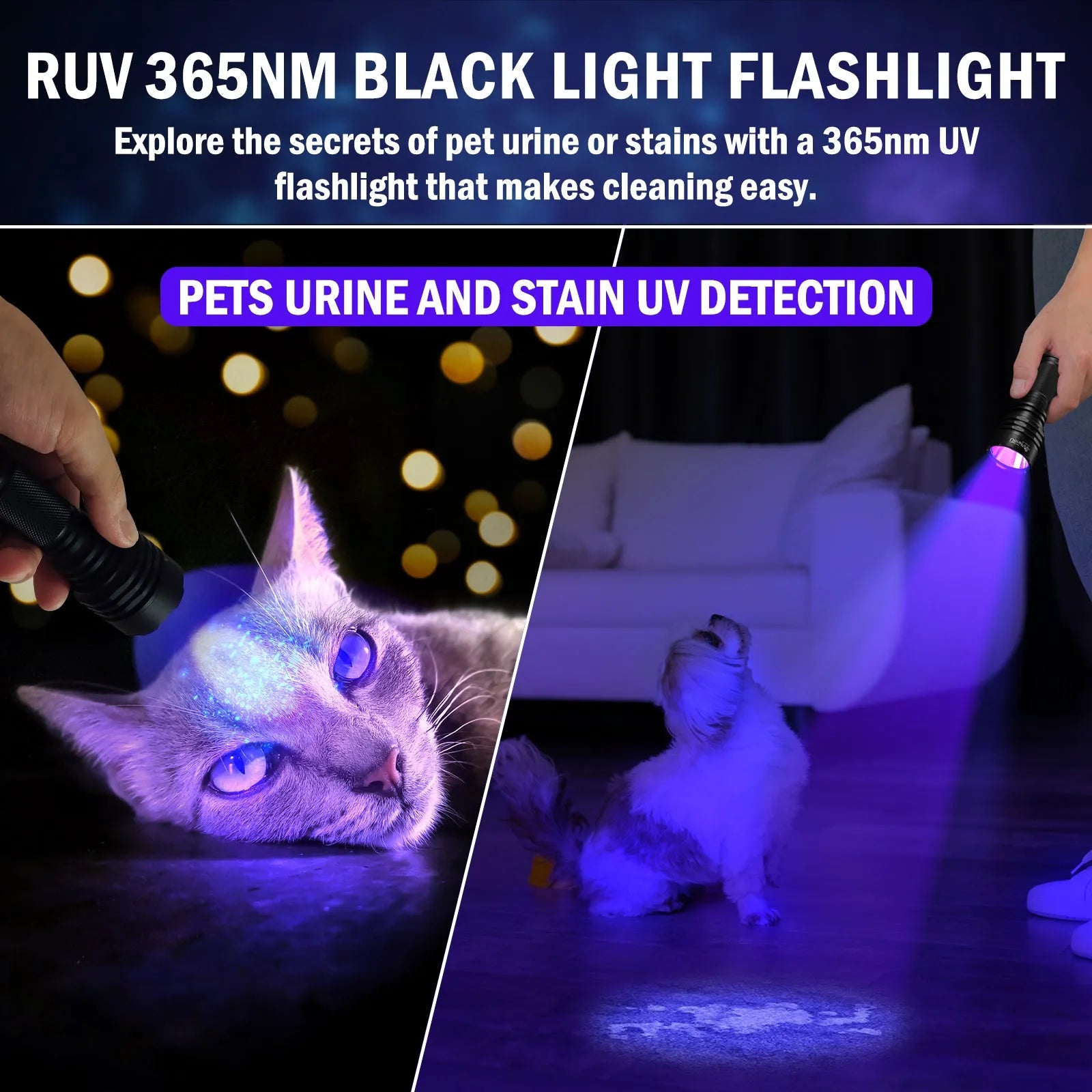 365nm black light flashlight UltraFire WF-509UVS 365nm UV Flashlight
