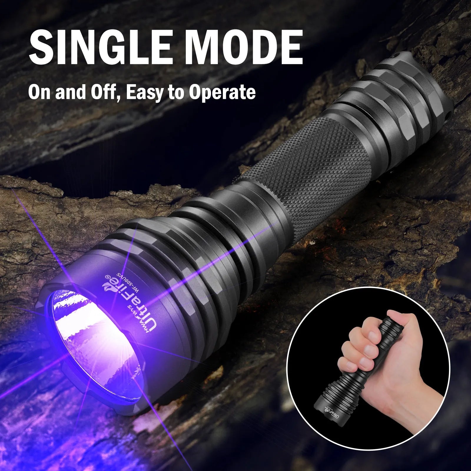 WF-509UVS Flashlight (365nm 10W) - UltraFire